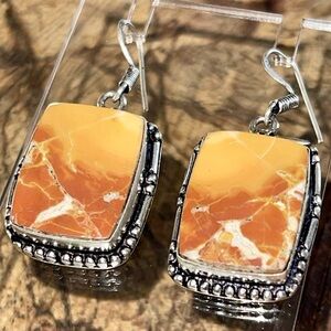 Mookaite Jasper Earrings 1 7/8”